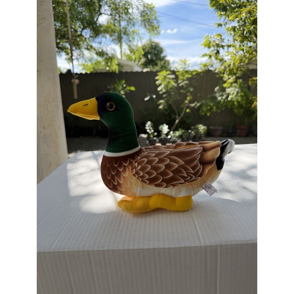 Animal Channel Mallard Duck Plush Stuffed Animal Green Brown Yellow Small 2014